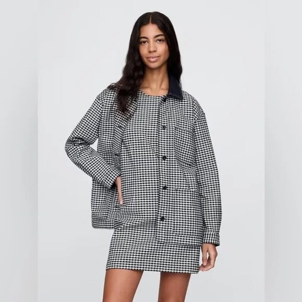 Gap × DÔEN Gingham Denim Jacket